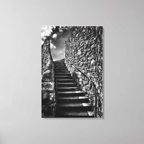 Barbican Steps fine art black and white Canvas Print