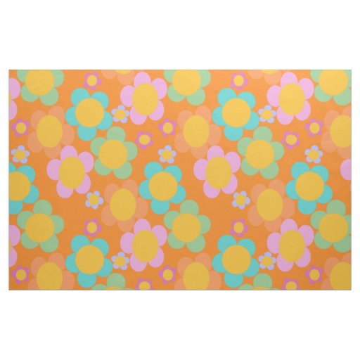 Barbie Garden Orange Fabric