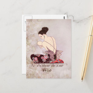 Barbier French Fashion Image Le Bonheur du Jour Postcard