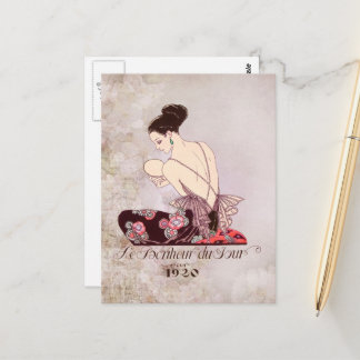 Barbier French Fashion Image Le Bonheur du Jour Postcard