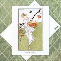Barbier Straw Hat French Fashion Illustration