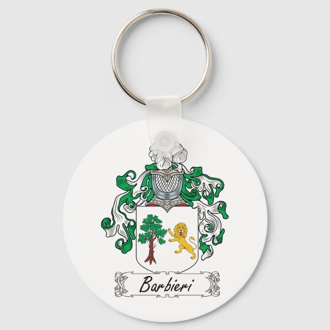 Barbieri Family Crest Keychain (Front)