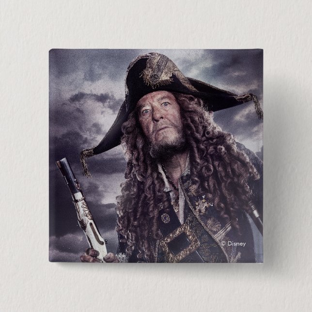 Barbossa - Command Respect Pinback Button (Front)