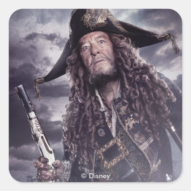 Barbossa - Command Respect Square Sticker (Front)