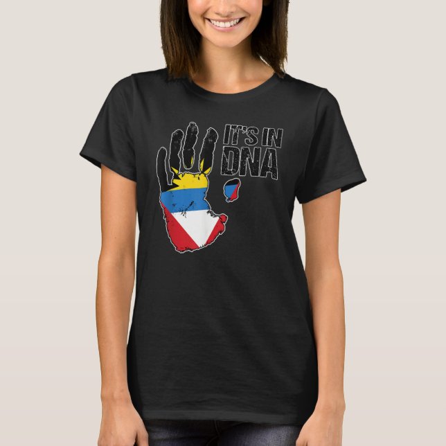 Barbuda Antigua It's In My DNA Barbudan Antiguan F T-Shirt (Front)