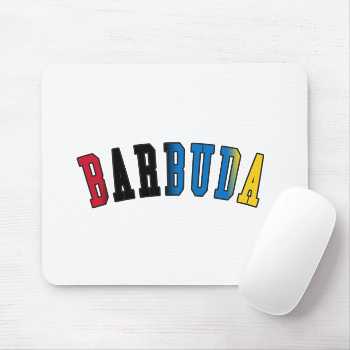 Barbuda in National Flag Colors Mousepad