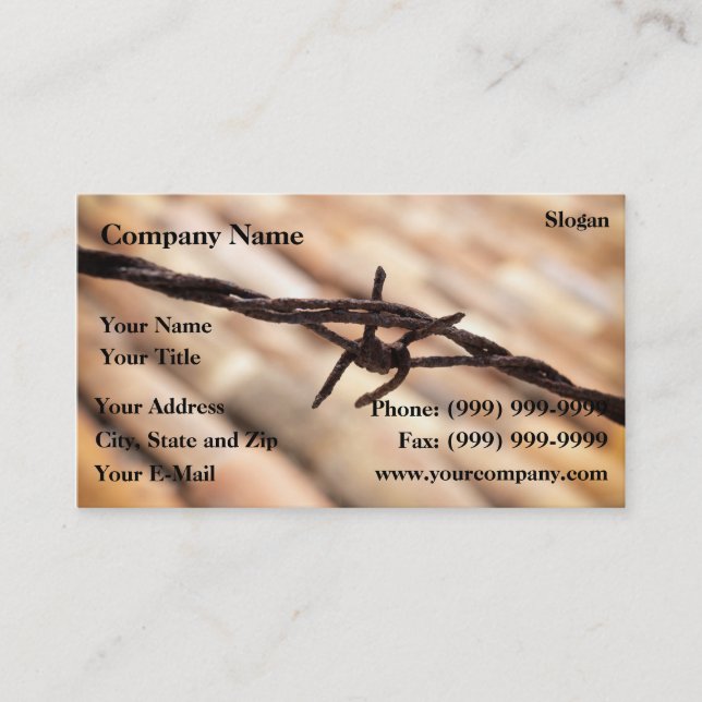 Barbwire Business Card (Front)