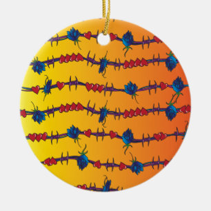 Barbwire Ceramic Ornament