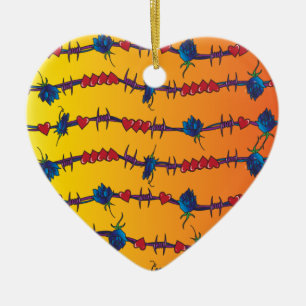 Barbwire Ceramic Ornament