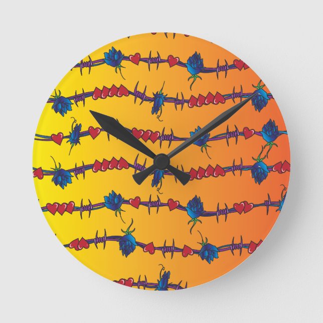Barbwire Round Clock (Front)