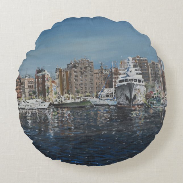 Barcelona 1998 round pillow (Front)