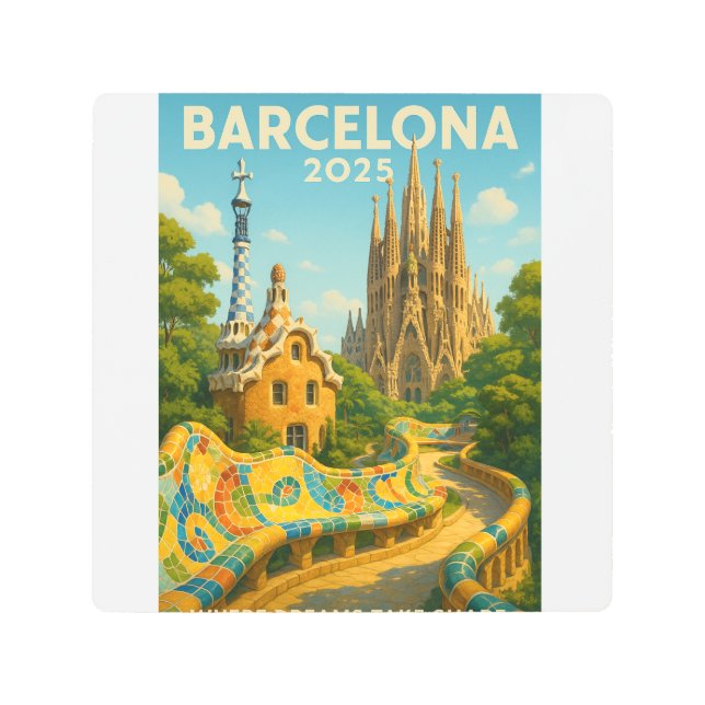 Barcelona 2025 – Where Dreams Take Shape Metal Print (Front)