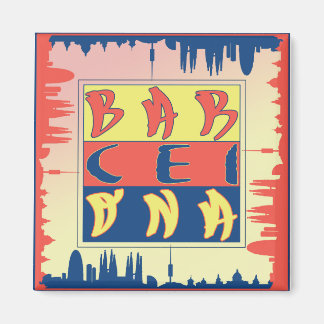 Barcelona 2 Inch Square Magnet