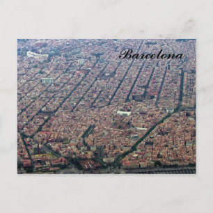 Barcelona Aerial Postcard