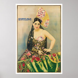 Barcelona Art Spain Travel Poster Print Spanish