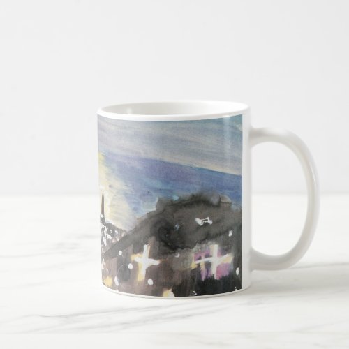 Barcelona at Night by Walter Gramatte Coffee Mug