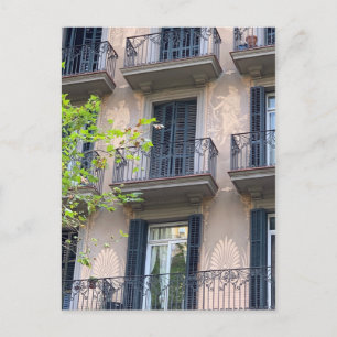 Barcelona Balconies Postcard