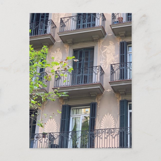 Barcelona Balconies Postcard (Front)