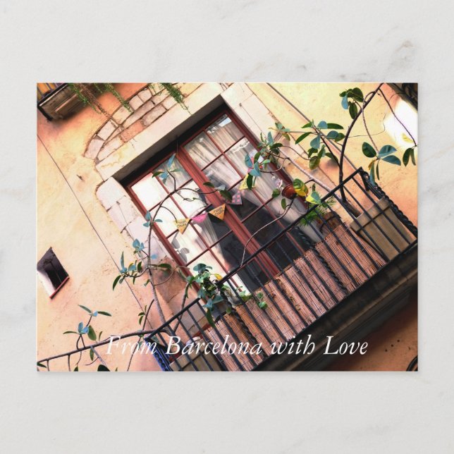 Barcelona Balcony Postcard (Front)
