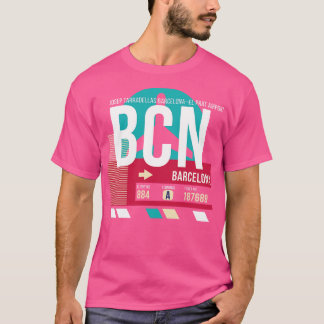 Barcelona BCN Airport Code Baggage Tag 3 T-Shirt