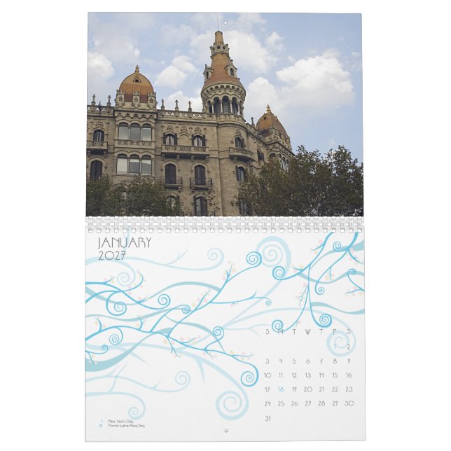 Barcelona Calendar 2010 (Jan 2027)