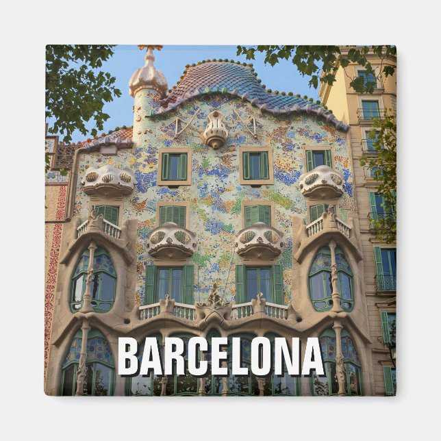 Barcelona Casa Batllo Spain Travel Magnet (Front)