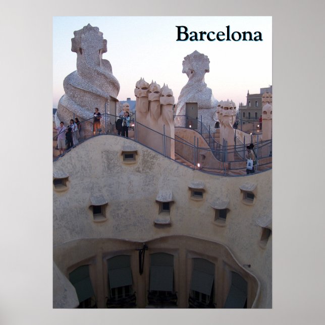 Barcelona Casa Milà by Antoni Gaudí Poster (Front)