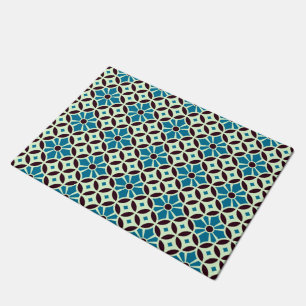 Barcelona cement tile petals with star doormat