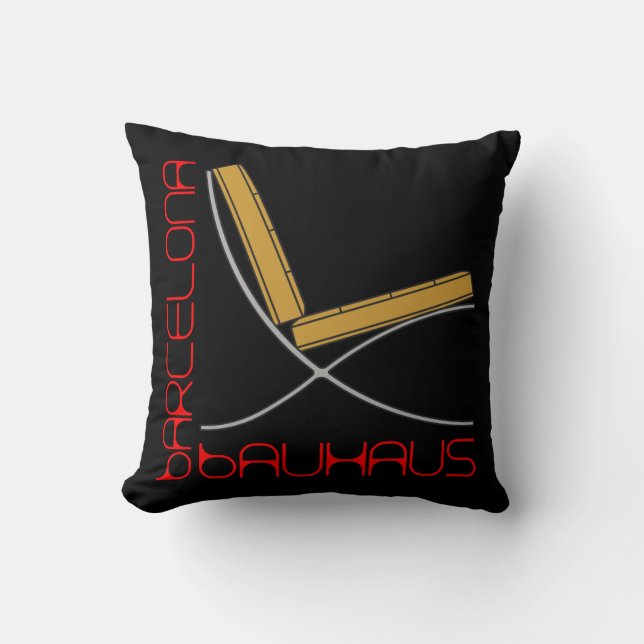 barcelona chair bauhaus throw pillow (Front)