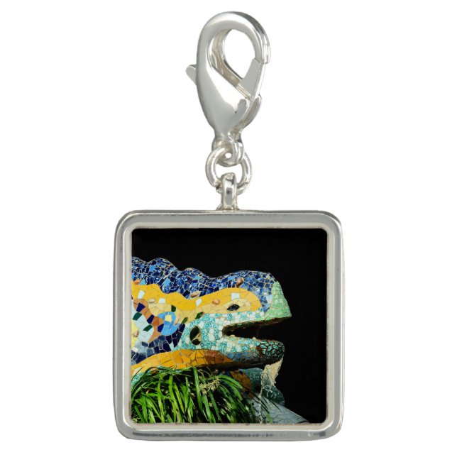 Barcelona Charm,  Art, Gaudi - Lizard, Spain Charm (Front)