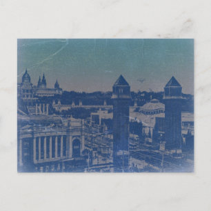 Barcelona City Center Square Postcard