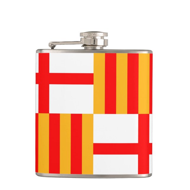 barcelona city flag spain flask (Front)
