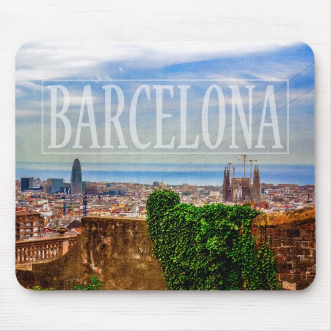 Barcelona city mouse pad (Front)
