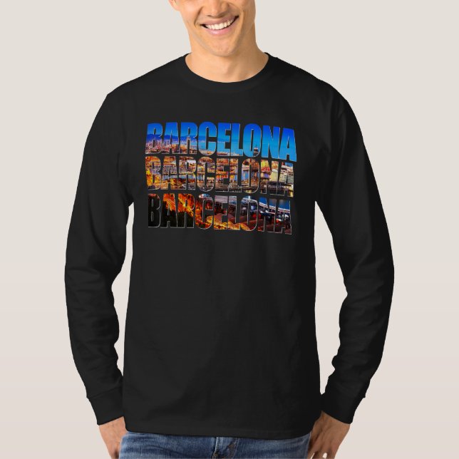 Barcelona City Photography  Spain Travel Vacation  T-Shirt (Front)