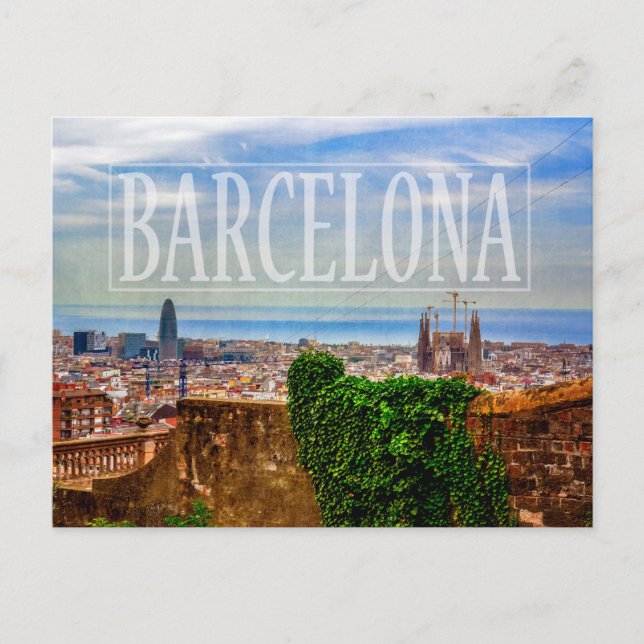 Barcelona city postcard (Front)
