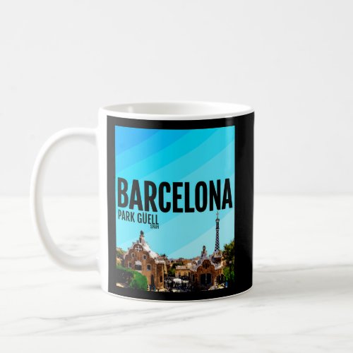 Barcelona City Spain Park Guell Barca Coffee Mug