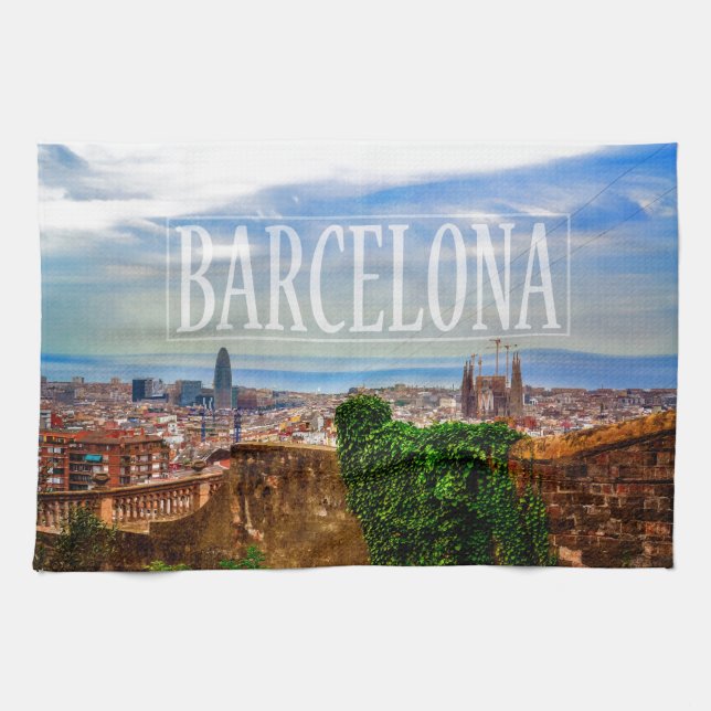 Barcelona city towel (Horizontal)