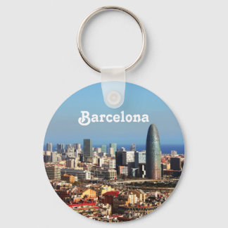 Barcelona cityscape keychain