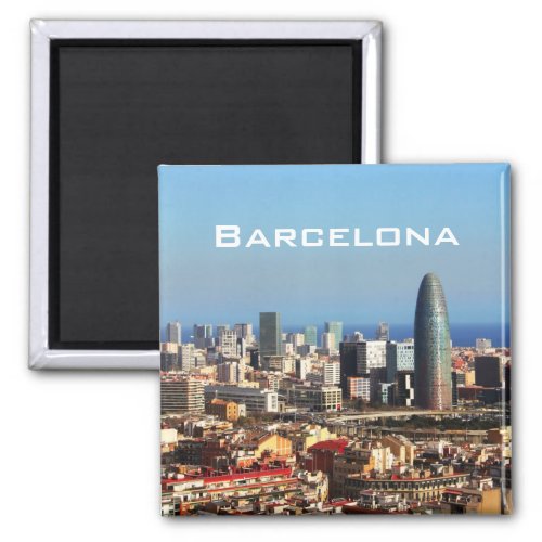 Barcelona cityscape magnet