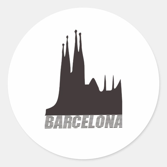 Barcelona Classic Round Sticker (Front)