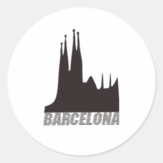Barcelona Classic Round Sticker