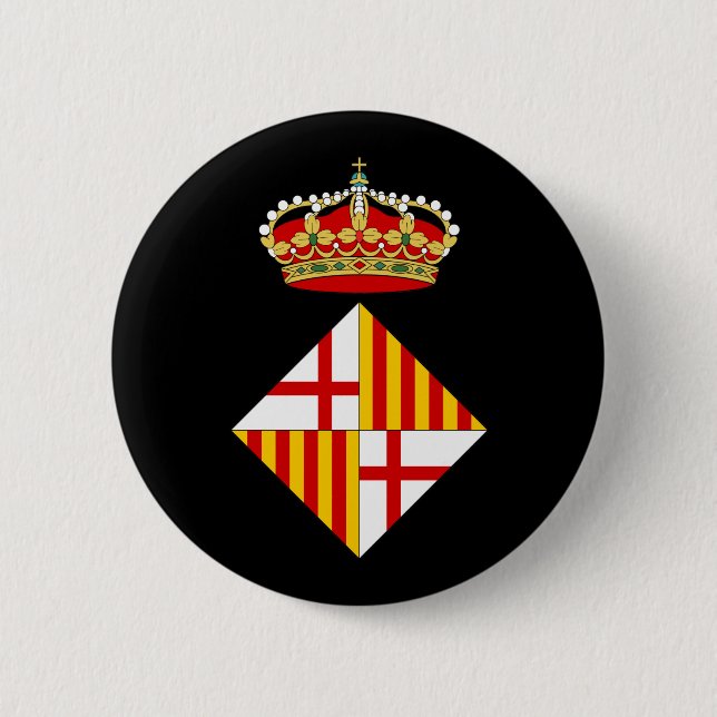 Barcelona Coat Of Arms Pinback Button (Front)