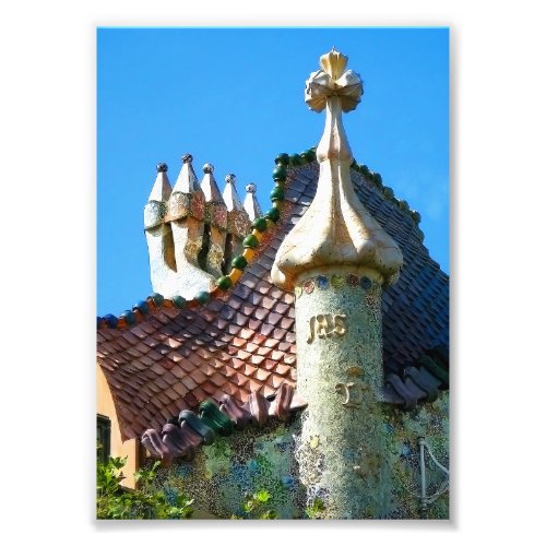 Barcelona detail of Gaudi architecture Photo Print