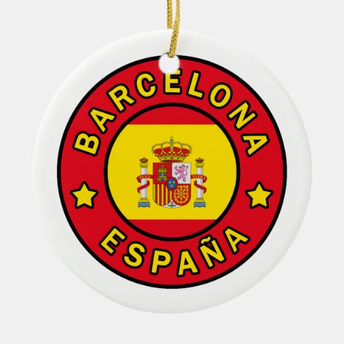 Barcelona Espaa Ceramic Ornament