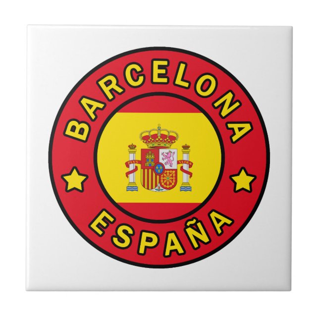 Barcelona España Ceramic Tile (Front)