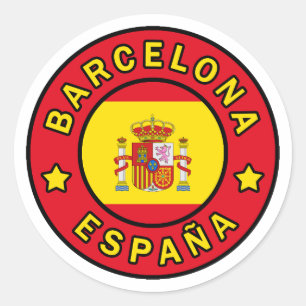Barcelona España Classic Round Sticker