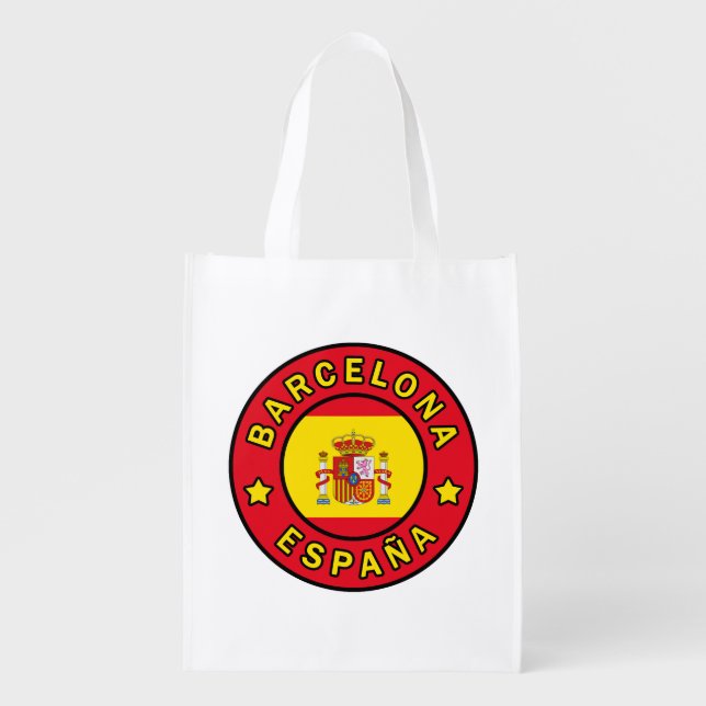 Barcelona España Grocery Bag (Front)