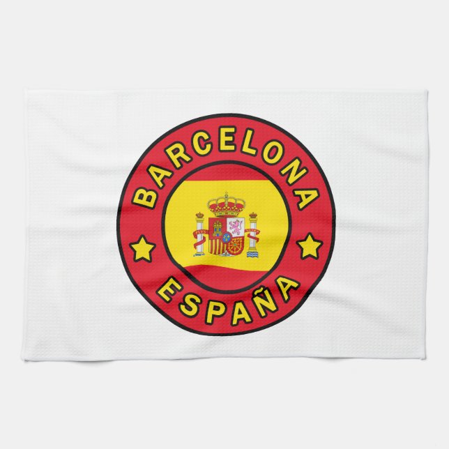 Barcelona España Kitchen Towel (Horizontal)