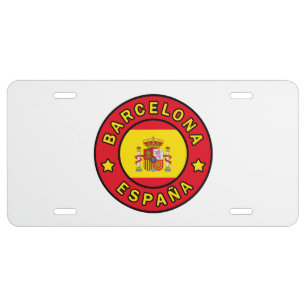 Barcelona España License Plate
