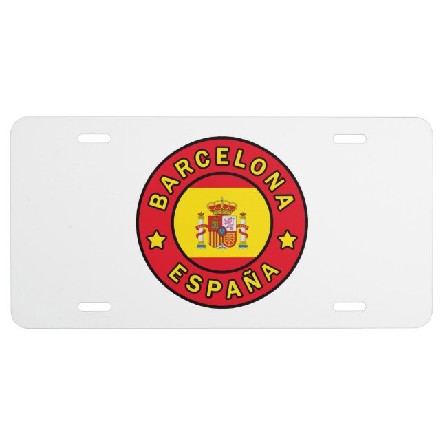 Barcelona España License Plate (Front)